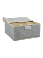 Boîte de rangement microaérée intissée 14x28x13cm – Image 2