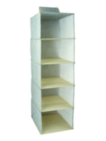 Rangement à suspendre 5 compartiments 28x28x95cm gris