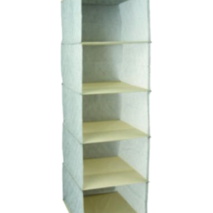 Rangement à suspendre 5 compartiments 28x28x95cm gris