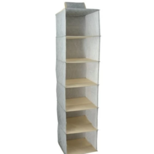 Rangement à suspendre 6 compartiments 28x28x112cm gris