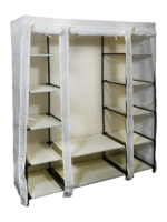 Penderie avec étagères polypropylène 135x45x175 cm gris – Image 2
