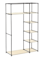 Penderie avec étagères polypropylène 110x45x177cm gris