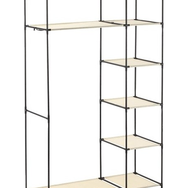 Penderie avec étagères polypropylène 110x45x177cm gris
