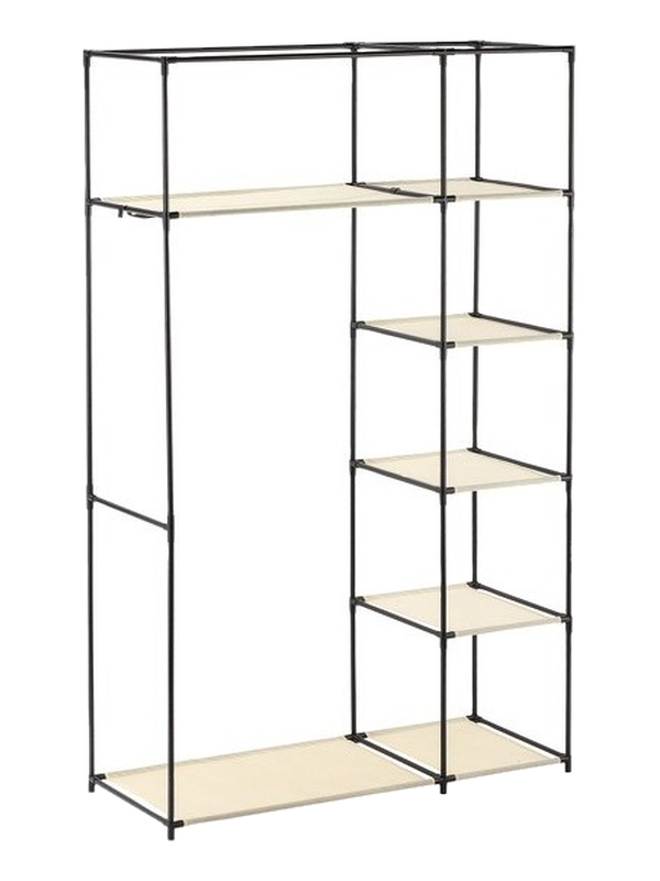 986809 Penderie avec étagères polypropylène 110x45x177cm gris – Image 1
