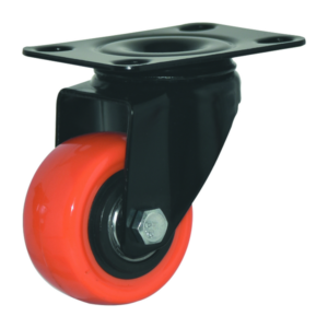 Roue pivotante en polypropylène orange 42x21 mm
