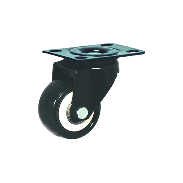 Roue pivotante polypropylène noir 50x24 mm