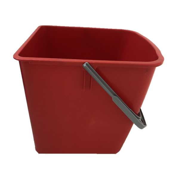 Seau de nettoyage 30 L rouge pour chariot