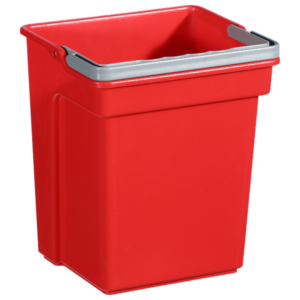 Seau de nettoyage 17 L rouge pour chariot
