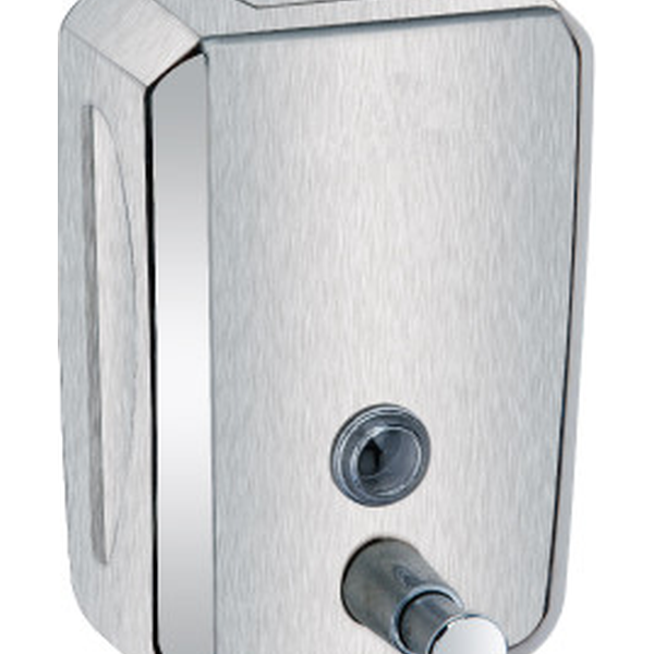 Distributeur manuel de savon en acier inoxydable 1 000 ml finition miroir