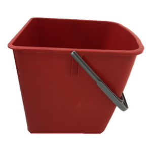 Seau de nettoyage 4 L rouge pour chariot