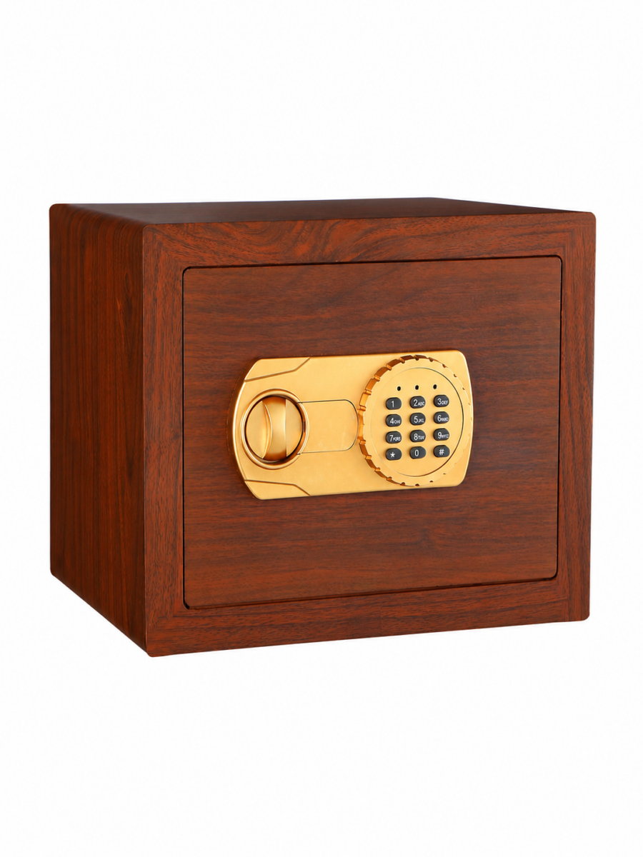 Coffre-fort 30x38x30cm effet bois