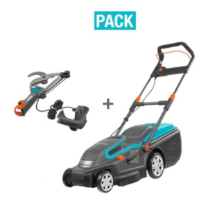 PACK Tondeuse à gazon électrique 1800/42 800m² + Échenilloir à lame franche combisystem – GARDENA