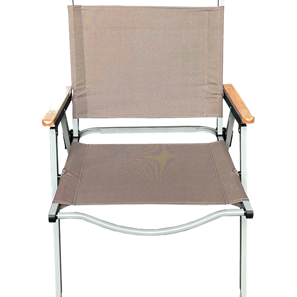 Chaise de camping pliable en acier 600D oxford taupe