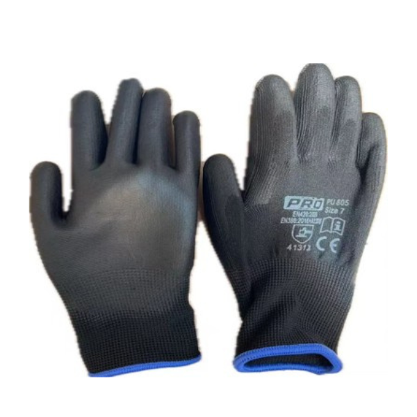 Gant PU pour manipulation fine noir