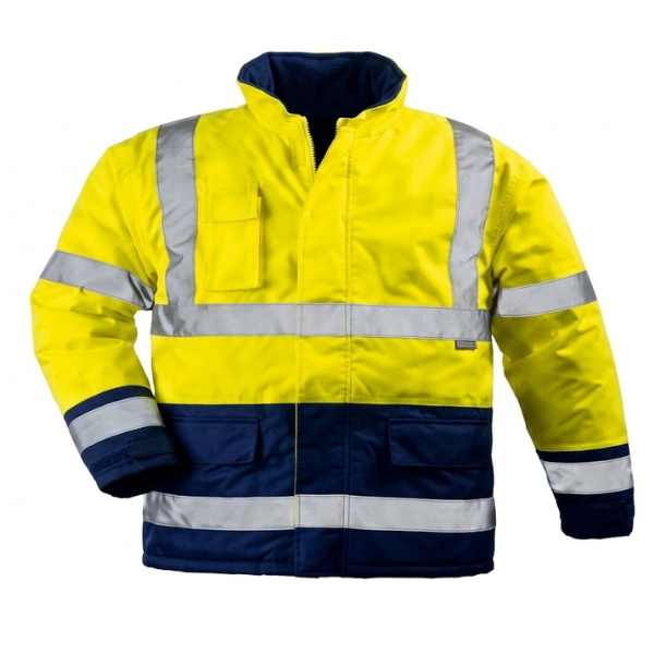 Parka bicolore jaune/bleu tailleL