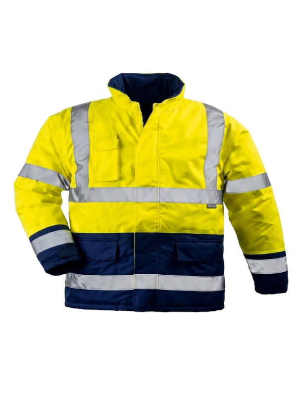 984461 Parka bicolore jaune/bleu tailleL – Image 1