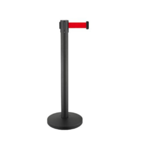 Poteau à sangle rouge inox 2 m
