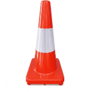 Cône 50 cm souple avec base PVC 1 ou 2 bandes