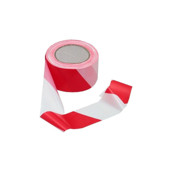 Ruban rouge/blanc adhésif 5 cm x 33 m