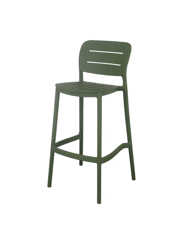 986763 Tabouret de bar en polypropylène vert – 48 x 50 x 103,6 cm – Image 1