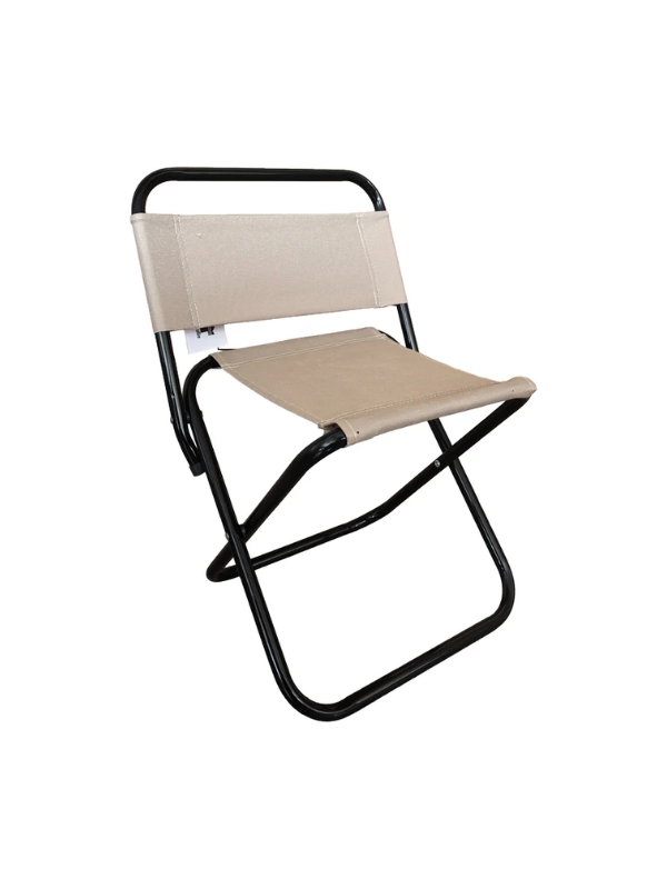 chaise de camping pliante en acier 600D taupe