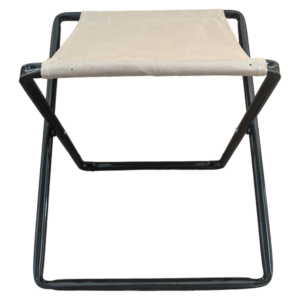 Tabouret de camping pliant à cadre métallique 600D taupe