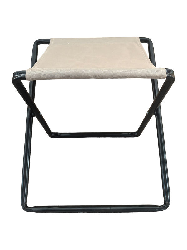 Tabouret de camping pliant à cadre métallique 600D taupe