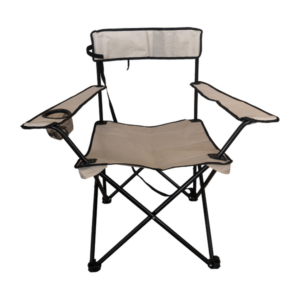 Chaise de camping pliante en acier 600D taupe