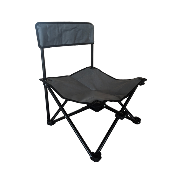 Chaise de camping pliante en acier 600D gris