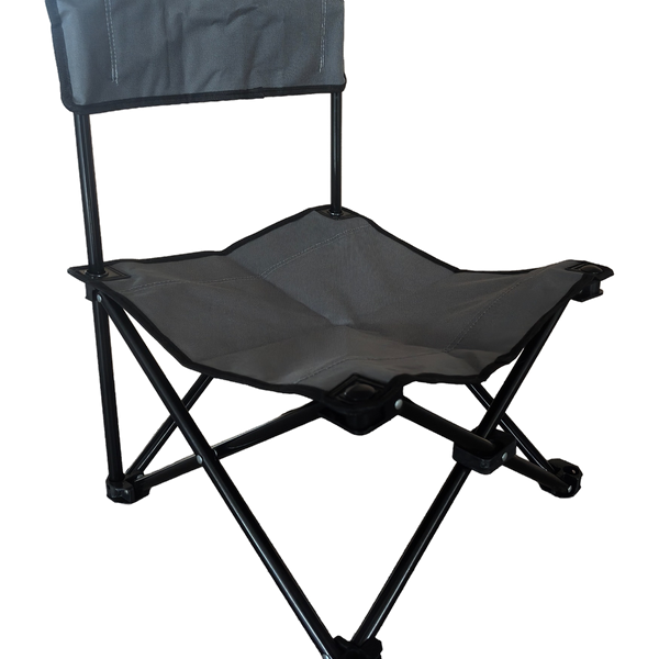 Chaise de camping pliante en acier 600D gris