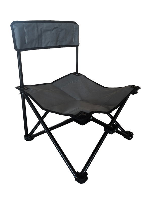 Chaise de camping pliante en acier 600D gris