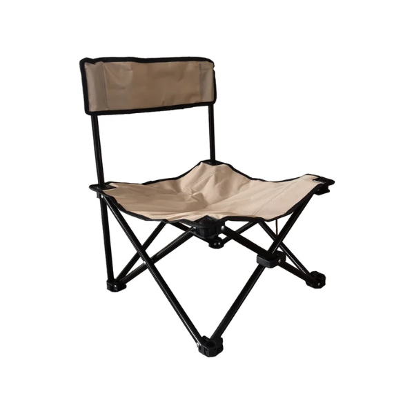 Chaise de camping pliante en acier 600D taupe