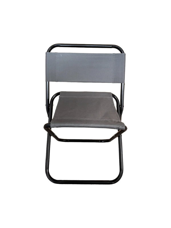 Chaise de camping pliante en acier 600D gris