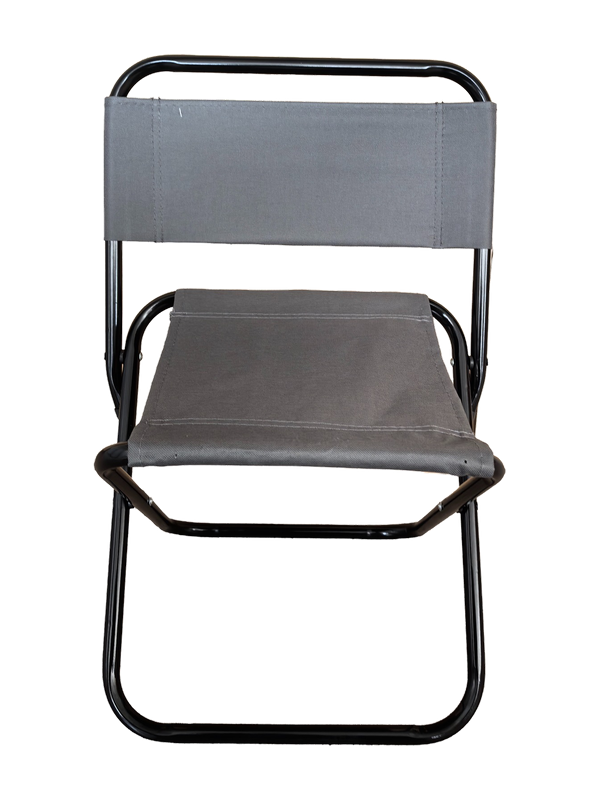 Chaise de camping pliante en acier 600D gris