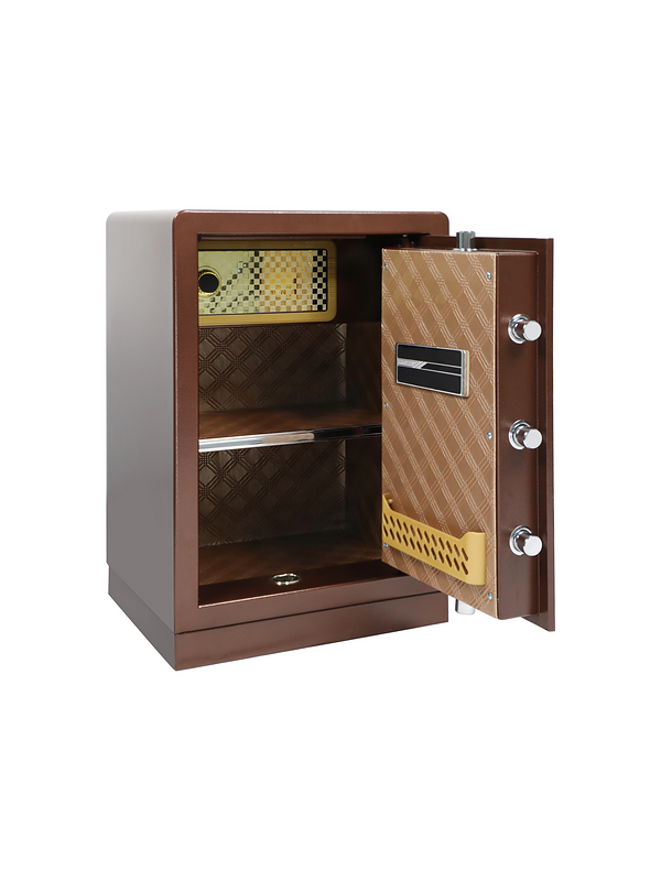 988517 Coffre fort electronique 80x48x40cm marron – Image 1