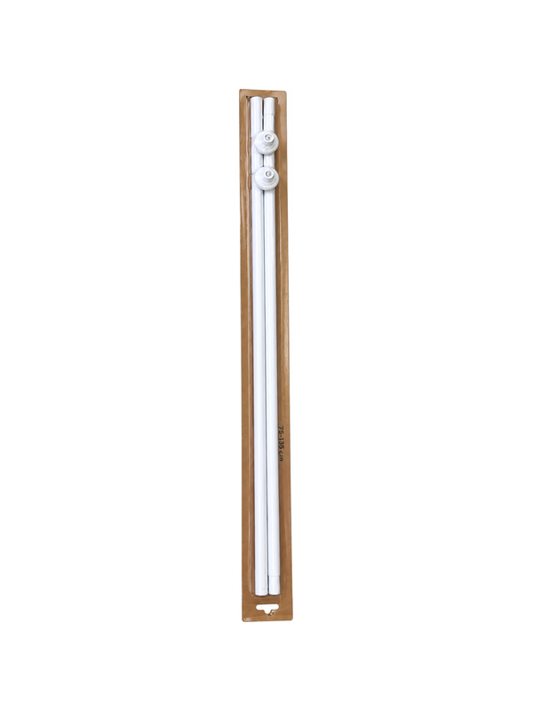 Barre de douche blanche extensible 75-215 cm