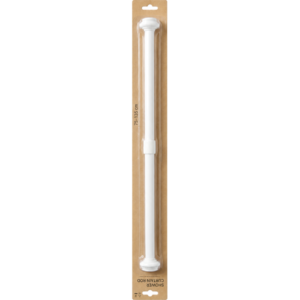 Barre de douche blanche extensible 75-135 cm
