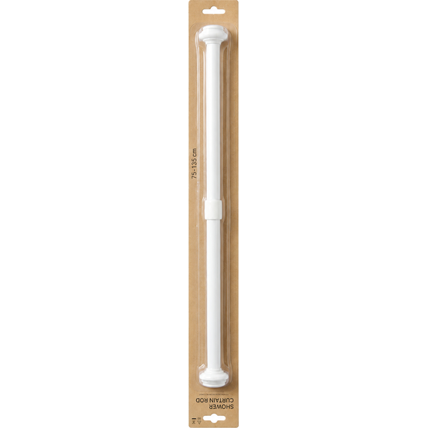 Barre de douche blanche extensible 75-135 cm