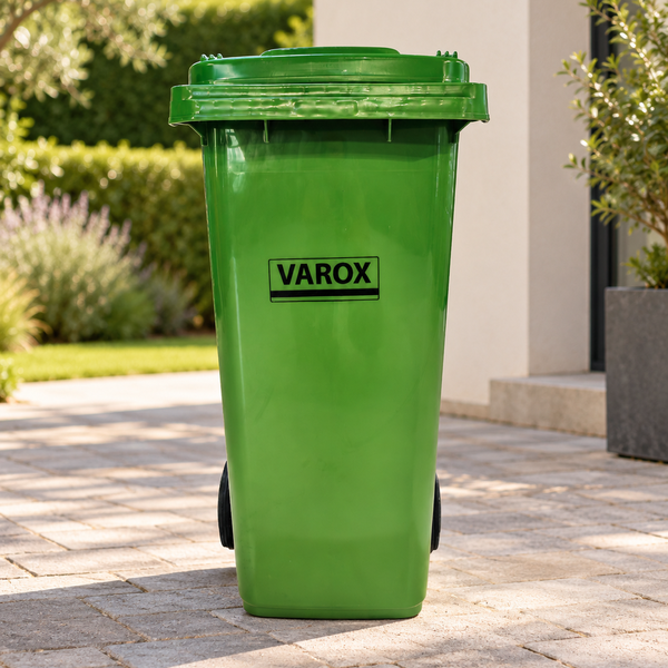 Poubelle à roulettes 120l 55,5x47x93cm vert foncé