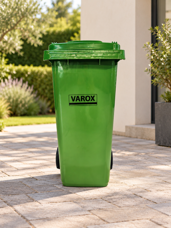 Poubelle à roulettes 120l 55,5x47x93cm vert foncé