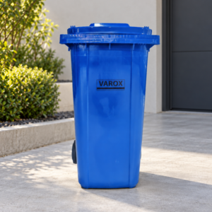 Poubelle à roulettes 240l 73,5x58,5x105,5cm bleue