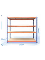 Étagère à charge lourde 4 niveaux 300 kg 180 X 200 X 50 cm – Image 2