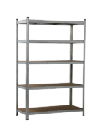 Étagère en métal galvanisé 5 niveaux plateaux en MDF 175 kg 180 X 120 X 40 cm