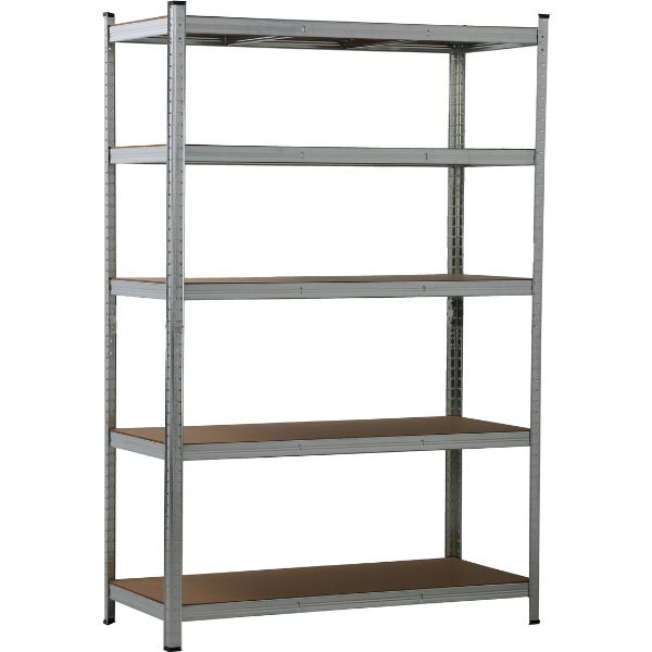 Étagère en métal galvanisé 5 niveaux plateaux en MDF 175 kg 180 X 120 X 40 cm