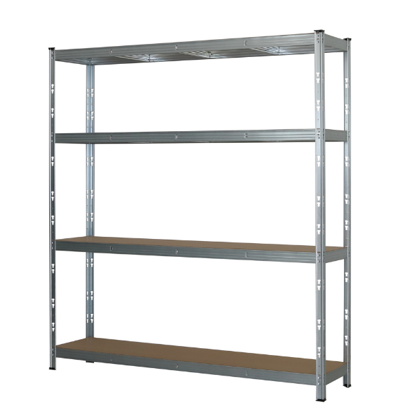 Étagère en métal galvanisé 4 niveaux plateaux en MDF 300 kg 180 X 180 X 50 cm