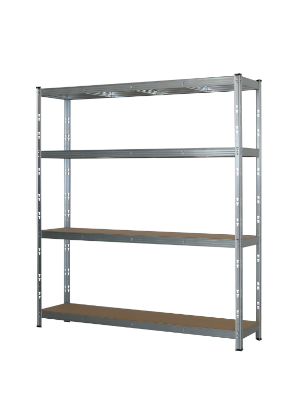 989217 Étagère en métal galvanisé 4 niveaux plateaux en MDF 300 kg 180 X 180 X 50 cm – Image 1