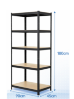 Étagère à charge lourde 5 niveaux 175 kg 180 X 90 X 45 cm – Image 2