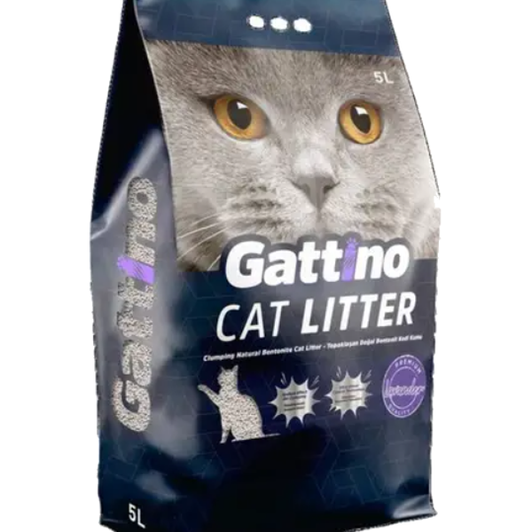 Litière gattino pour chat parfumée lavande 5l 
