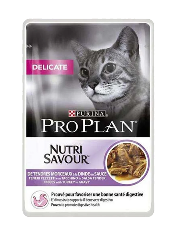 989476 Sachet pour chat proplan Delicate à la dinde 85 g – Image 1