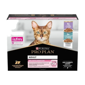 Sachet pour chat adult proplan delicate digestion dinde+ poisson 10x85g